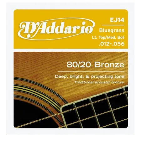 Набор струн для 6-струнной акустической гитары D`ADDARIO EJ14