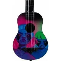 Flight TUS ALYONA SHVETZ TOXIC Укулеле Travel сопрано, пластик, рисунок TOXIC, чехол в комплекте