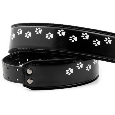 RightOn Straps Mojo Cat Ремень для гитары, текстиль/синтетика, черный, рисунок кошачьи лапки