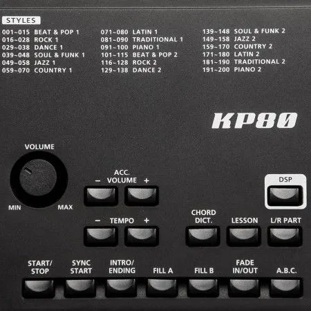 Kurzweil KP80 LB Синтезатор, 61 клавиша, полифония 32, цвет чёрный