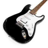 Fernandes LE-1Z BLK Электрогитара Stratocaster HSS, цвет чёрный