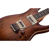 SCHECTER C-1 EXOTIC SPALTED MAPLE SNVB Электрогитара 6 струн, 24 лада, натуральный матовый бёрст