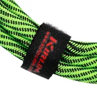 Kirlin IWB-202BFGL 3M WBG Шнур гитарный JACK 1/4"(прямой) ⇔ JACK 1/4"(угловой), 3 м., зелёная волна