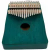 BEE EK04 Калимба 17 язычков, красное дерево, гравировка ЦВЕТОК, цвет синий, аксессуары в комплекте