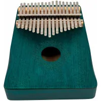 BEE EK04 Калимба 17 язычков, красное дерево, гравировка ЦВЕТОК, цвет синий, аксессуары в комплекте