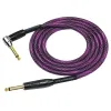 Kirlin IWB-202BFGL 6M WBP Шнур гитарный JACK 1/4"(прямой) ? JACK 1/4"(угловой), 6м, фиолетовая волна