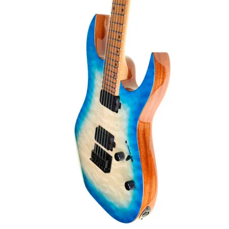 SPIRA S-500 QAB Электрогитара, Superstrat, 6 струн, HH, цвет синий берст