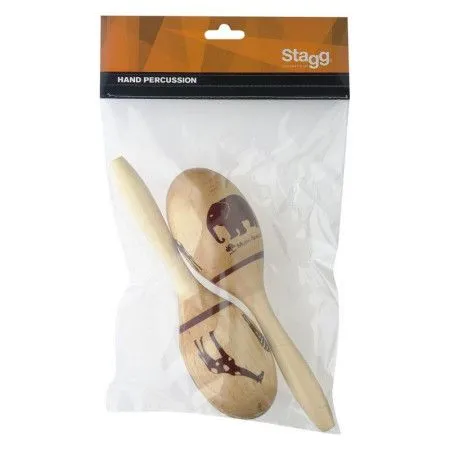 STAGG MRW-23 AFRICA Маракасы деревянные, длина 23 см