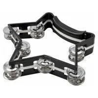 EASTTOP DF104 BLACK Тамбурин "Звезда", пластик, 7 пар сдвоенных джинглов, цвет черный