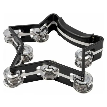 EASTTOP DF104 BLACK Тамбурин "Звезда", пластик, 7 пар сдвоенных джинглов, цвет черный