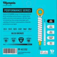 Olympia PF-A1152 Набор струн для 6-ти струнной акустической гитары 80/20 Bronze, размер 11-52