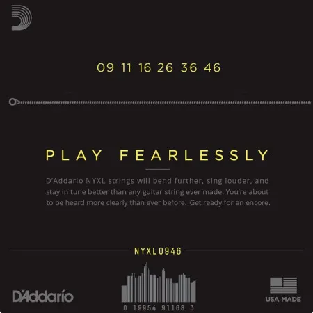 Набор струн для 6-струнной электрогитары D`ADDARIO NYXL0946