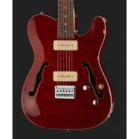 Harley Benton TE-90QM Trans Red полуакустическая гитара