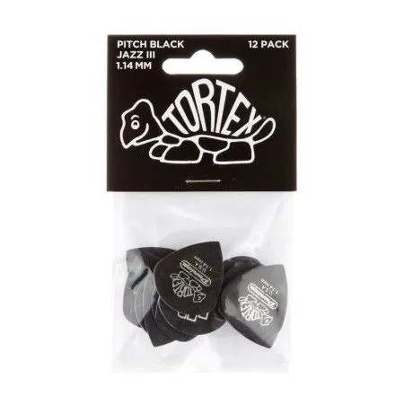 Dunlop 482P1.14 Tortex Pitch Black Jazz III