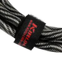 Kirlin IWB-202BFGL 3M WBW Шнур гитарный JACK 1/4"(прямой) ⇔ JACK 1/4"(угловой), 3м., чёрная волна