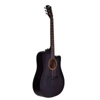 ROCKDALE Aurora D1 C BK Гитара акустическая Dreadnought с вырезом, цвет полупрозрачный черный