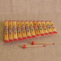 Мастерская Сереброва (к1-кс-05) Ксилофон диатонический, 12 пластин с росписью