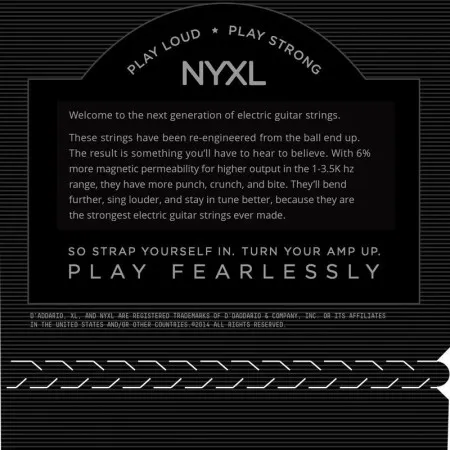 Набор струн для 6-струнной электрогитары D`ADDARIO NYXL0946