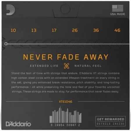 D'Addario XTE1046 Набор струн для 6-струнной электрогитары, размер 10-46