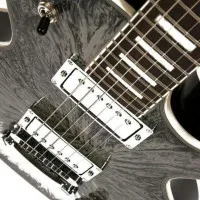 Burny RLC55 PLB Электрогитара, форма корпуса Les Paul, серебристая