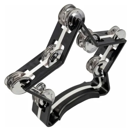 EASTTOP DF104 BLACK Тамбурин "Звезда", пластик, 7 пар сдвоенных джинглов, цвет черный