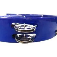 EASTTOP DF103 BLUE Тамбурин двойной полукруг, пластик, 10 пар сдвоенных джинглов, цвет синий