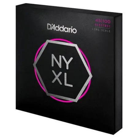 D'Addario NYXL45100 Bass Light набор струн для 4-струнной бас-гитары, размер 045-100
