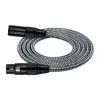 Kirlin MWC-270 3M BKA Шнур микрофонный XLR (female) ⇔ XLR (male), 3 метра, черный/серый