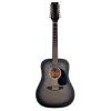 Martinez FAW-802-12 TBK Гитара акустическая 41",12 струн, Dreadnought, цвет прозрачный черный