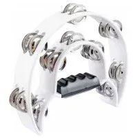 EASTTOP DF103 WHITE Тамбурин двойной полукруг, пластик, 10 пар сдвоенных джинглов, цвет белый