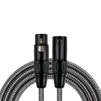 Kirlin MWC-270 3M BKA Шнур микрофонный XLR (female) ⇔ XLR (male), 3 метра, черный/серый
