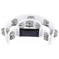EASTTOP DF103 WHITE Тамбурин двойной полукруг, пластик, 10 пар сдвоенных джинглов, цвет белый