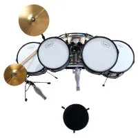 TJW HE165-P2-LS Барабанная установка, серебристая