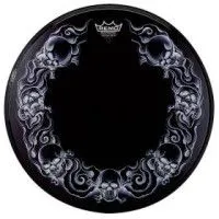 REMO PA-1322-TT-T03 Bass Powerstroke 22" 'Tattoo Skulls On Black' Пластик для барабана