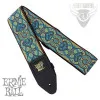 Ernie Ball 4098 Imperial Paisley Jacquard ремень для электрогитары, полипропилен, кожаные наконечник