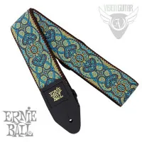Ernie Ball 4098 Imperial Paisley Jacquard ремень для электрогитары, полипропилен, кожаные наконечник