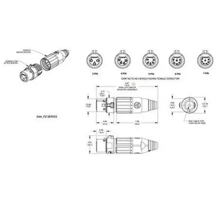 SWITCHCRAFT AAA4FZ Разъем прямой кабельный XLR (female), 4-PIN