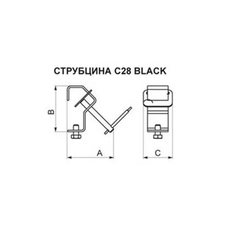 IMLIGHT С28 black Струбцина на трубу, чёрная