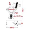 LEXOR 240В130ZY-SM10D Хомут для труб Ф35-40 мм, ширина 30 мм,m безопасная раб. нагрузка 75 кг