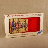 Мастерская Сереброва (к1-кс-08) Ксилофон диатонический 8 пластин с росписью