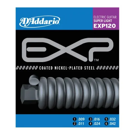 Набор струн для 6-струнной электрогитары D`ADDARIO EXP120