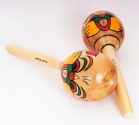 Fleet FLT-MA1750-3 Маракасы деревянные (пара), большие, с рисунком МУЛЬТИКИ