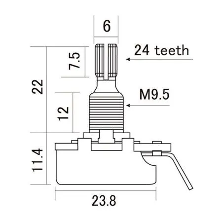 Hosco H-CTS-A500 Потенциометр A500K, логарифмическая характеристика