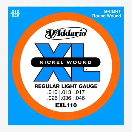 Набор струн для 6-струнной электрогитары D`ADDARIO EXL110