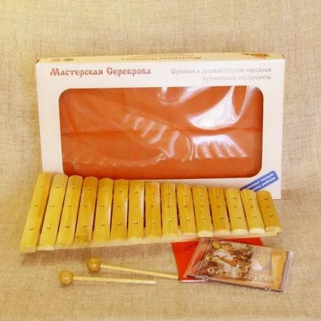 Мастерская Сереброва (к1-кс-04) Ксилофон диатонический, 15 пластин