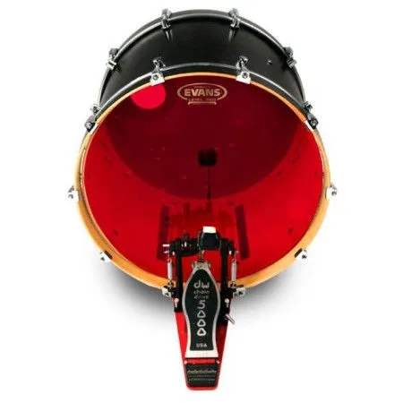 Evans BD22HR Пластик для бас-барабана 22" двухслойный, красный