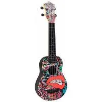 Flight TUS PAPIN OLIMPOS Укулеле Travel сопрано, пластик, рисунок ПАПИН ОЛИМПОС, чехол в комплекте