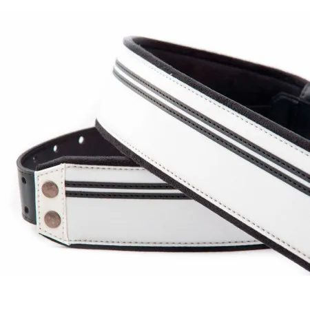 RightOn Straps Mojo Race B&W Ремень для гитары, экокожа, чёрный/белый