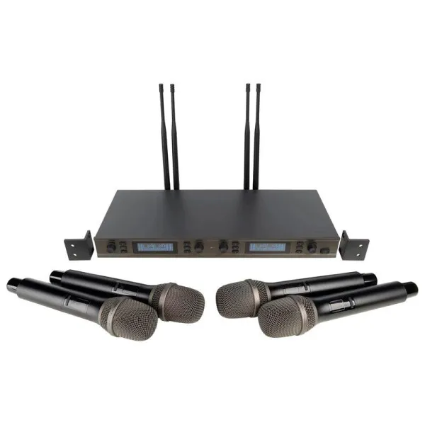 AXELVOX DX800FC Радиосистема, 4 ручных микрофона, UHF 650-758 MHz