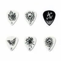 Dunlop JPH01T088 Набор из 6 медиаторов James Hetfield (0.88мм) в металлическом боксе